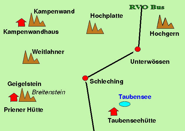 Skizze der Umgebung als Imagemap